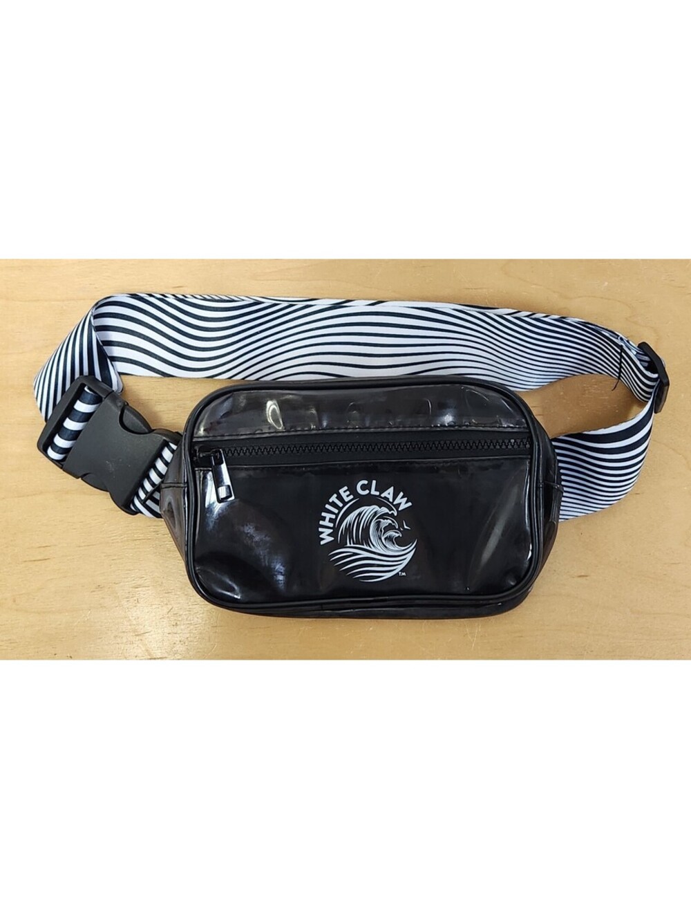White Claw Clear Translucent Fanny Pack Waist Belt Bag Crossbody Wave Strap
